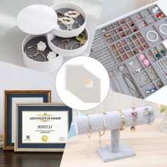 Nikcorp Samoljepljivi baršunasti filc u arcima, 20 komada, za kreativne projekte i dekoracije, izdržljiv i mekan, antička bijela, A4