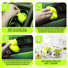 Nikcorp Gel za čišćenje unutrašnjosti automobila i tipkovnice, višenamjenska smjesa za uklanjanje prašine i prljavštine