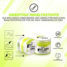 Nikcorp Gel za čišćenje unutrašnjosti automobila i tipkovnice, višenamjenska smjesa za uklanjanje prašine i prljavštine