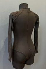 Nikcorp Ženski bodi dugih rukava za cjelodnevnu udobnost, elegantan i rastezljiv s praktičnim kopčanjem u međunožju, crni, S