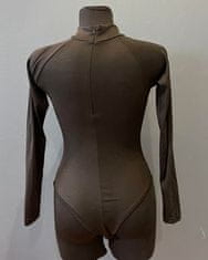 Nikcorp Ženski bodi dugih rukava za cjelodnevnu udobnost, elegantan i rastezljiv s praktičnim kopčanjem u međunožju, crni, S