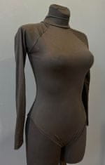 Nikcorp Ženski bodi dugih rukava za cjelodnevnu udobnost, elegantan i rastezljiv s praktičnim kopčanjem u međunožju, crni, S