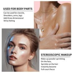 Nikcorp Highlighter u stiku za lice i tijelo, dugotrajan sjaj, vodootporna formula s aplikatorom, biserno bijeli