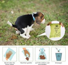 Nikcorp Ekološke vrećice za pseći izmet 120 kom, biorazgradive s mirisom lavande, čvrste i nepropusne, 23x32 cm, zelene