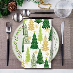 Nikcorp Božićne kuhinjske krpe za dekoraciju, set 2 komada, mekani poliester za blagdanski ugođaj, uzorak božićno drvce, 60x40 cm