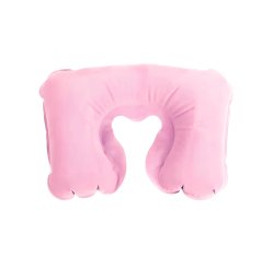 Nikcorp Putni jastuk na napuhavanje za vrat, ergonomski naslon za glavu za avion i auto, vodootporan i kompaktan, roza boja