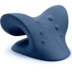 Nikcorp Kiropraktički jastuk za istezanje vrata za opuštanje i olakšanje boli, korekcija kralježnice i potpora TMJ zglobu, tamnoplavi