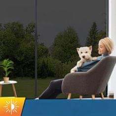 Nikcorp Zrcalna folija za prozore za privatnost i toplinsku izolaciju, 97% UV zaštita, statička samoljepljiva, crno-srebrna 75x200 cm