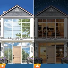 Nikcorp Zrcalna folija za prozore za zaštitu od sunca i privatnost, samoljepljiva UV zaštitna folija, toplinska izolacija, 60x400 cm