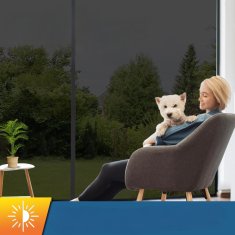 Nikcorp Zrcalna folija za prozore za zaštitu od sunca i privatnost, samoljepljiva UV zaštitna folija, toplinska izolacija, 60x400 cm