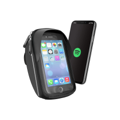 Nikcorp Torba za bicikl za upravljač s držačem za telefon, vodootporna, za navigaciju, reflektirajuća, 0.65L, crna