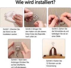 Nikcorp Samoljepljive kukice 20 kom, bez bušenja, nehrđajući čelik, nosivost 10kg, vodootporne za kupaonicu i kuhinju, srebrne