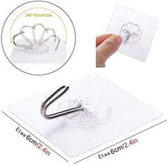 Nikcorp Samoljepljive kukice 20 kom, bez bušenja, nehrđajući čelik, nosivost 10kg, vodootporne za kupaonicu i kuhinju, srebrne