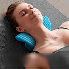 Nikcorp Jastuk za istezanje vrata i masažu kralježnice, ergonomski masažer za opuštanje mišića i ublažavanje boli, plavi
