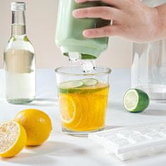 Nikcorp Posuda za led u obliku čaše za jednostavno pravljenje kockica leda, s poklopcem, od polipropilena, zelena, 21 cm