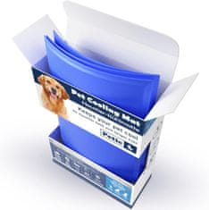 Nikcorp Rashladna podloga za pse i mačke, samohlađenje bez struje, vodootporna gel prostirka za krevet i auto, plava, 65x50 cm