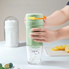 Nikcorp Posuda za led u obliku čaše za jednostavno pravljenje kockica leda, s poklopcem, od polipropilena, zelena, 21 cm