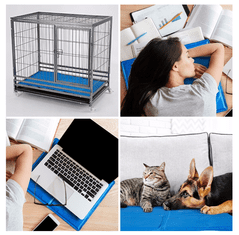 Nikcorp Rashladna podloga za pse i mačke, samohlađenje bez struje, vodootporna gel prostirka za krevet i auto, plava, 65x50 cm