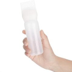 Nikcorp Bočica s aplikatorom za ulje za kosu, precizno nanošenje boje i regeneratora, s češljem za korijen i mjernom skalom, 160 ml