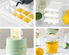 Nikcorp Posuda za led u obliku čaše za jednostavno pravljenje kockica leda, s poklopcem, od polipropilena, zelena, 21 cm