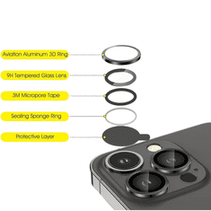 Nikcorp Kaljeno staklo za iPhone 14 Pro Max 9H s zaštitom za kameru, 2+2 kom, ultra tanko, visoka prozirnost i osjetljivost