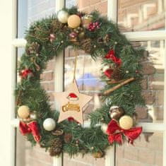 Nikcorp Drvene Božićne Zvijezde za Ukrašavanje 36 kom, Kreativni DIY Set za Bojanje s 4 Markera i Jutenom Špagom za Jelku