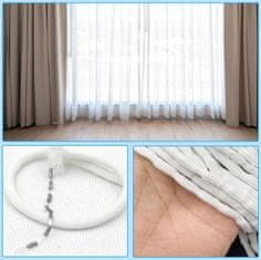 Nikcorp Olovna traka za zavjese za savršeno ravnanje i elegantne nabore, poliesterska, za rezanje, 150g, 5 metara