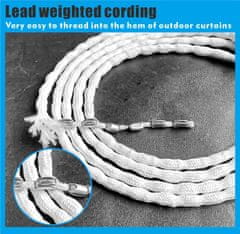 Nikcorp Olovna traka za zavjese za savršeno ravnanje i elegantne nabore, poliesterska, za rezanje, 150g, 5 metara