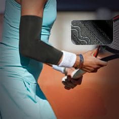 Nikcorp Kompresijski rukav za lakat s bakrom za ublažavanje boli i oporavak, steznik za teniski lakat i artritis, crni, M