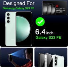 Nikcorp Samsung Galaxy S23 FE zaštitni set 3x kaljeno staklo za privatnost i 3x zaštita za kameru, 9H, anti-špijunski filter