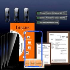Nikcorp Samsung Galaxy S23 FE zaštitni set 3x kaljeno staklo za privatnost i 3x zaštita za kameru, 9H, anti-špijunski filter