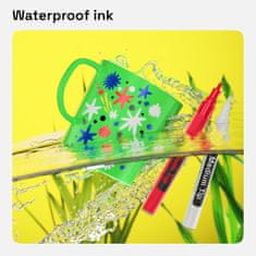 Nikcorp Uljni markeri set 5 komada, permanentni i vodootporni za drvo, staklo, kamen, metal, plastiku, s vrhom 3 mm, višebojni