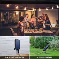 Nikcorp Solarni LED svjetlosni lanac 9m s daljinskim upravljačem, USB punjenje, vodootporan za vrt, terasu, 8 načina rada, toplo bijelo svjetlo