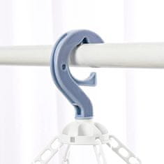 Nikcorp Sklopiva vješalica za rublje s 32 kvačice, rotirajuća 360°, za sušenje čarapa, donjeg rublja i odjeće, plava