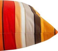 Nikcorp Set 2 ukrasne jastučnice za kauč i krevet, mekane i perive, prugasti uzorak, narančasto-crvene, 45x45 cm