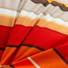 Nikcorp Set 2 ukrasne jastučnice za kauč i krevet, mekane i perive, prugasti uzorak, narančasto-crvene, 45x45 cm