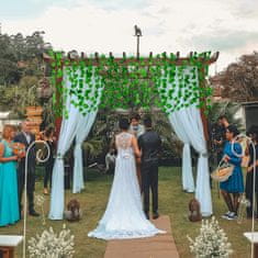 Nikcorp Solarna LED girlanda bršljan, 20 lampica, za vanjsku i unutarnju dekoraciju, umjetna zelena loza, 2 metra