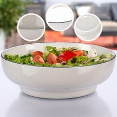 Nikcorp Keramička zdjela za juhu i salatu, 250 ml, otporna na toplinu, periva u perilici posuđa, bijela, 23x7,1 cm