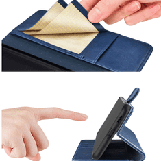 Nikcorp Preklopna torbica za Samsung Galaxy S21, futrola od eko kože s novčanikom i utorima za kartice, magnetsko zatvaranje, tamnoplava