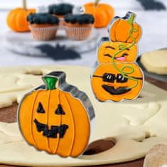 Nikcorp Set 9 kalupa za kekse Bundeva, nehrđajući čelik za Halloween, razni oblici za kolače i fondan, sigurni rubovi za djecu
