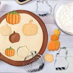 Nikcorp Set 9 kalupa za kekse Bundeva, nehrđajući čelik za Halloween, razni oblici za kolače i fondan, sigurni rubovi za djecu