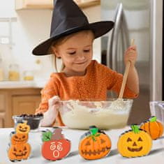 Nikcorp Set 9 kalupa za kekse Bundeva, nehrđajući čelik za Halloween, razni oblici za kolače i fondan, sigurni rubovi za djecu