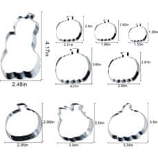 Nikcorp Set 9 kalupa za kekse Bundeva, nehrđajući čelik za Halloween, razni oblici za kolače i fondan, sigurni rubovi za djecu