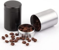 Nikcorp Aluminijske posude za pohranu, 2 kom, hermetičke, otporne na mirise, za začine, kavu, čaj, 50 ml, crna i srebrna
