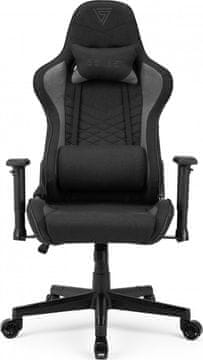 SENSE7 gaming stolica Spellcaster tekstilna crno-siva