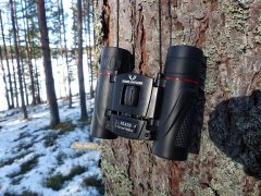 Nikcorp Mini dalekozor sklopivi s 10x povećanjem za promatranje ptica, lagan i kompaktan, s podešavanjem dioptrije, crni