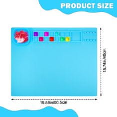 Nikcorp Silikonska podloga za slikanje s držačem kistova, paletom i posudom za vodu, neklizajuća, periva, za djecu i kreativne radionice