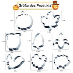 Nikcorp Jesenski kalupi za kekse 8 kom, nehrđajući čelik, sigurni za djecu, oblici bundeva, list, vjeverica, za kolače i fondan