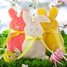 Nikcorp Kalupi za kekse Uskrsni zečići 3 kom, nehrđajući čelik, perivi u perilici, sigurni za djecu, za kolače i tijesto, 12,8/8/5,5 cm