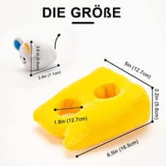 Nikcorp Interaktivna igračka za pse Sir i Miš 2u1, plišana edukativna igračka sa skrivalicom za poslastice i 2 piskutava miša